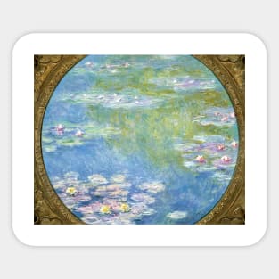 Claude Monet's Water Lilies (1908) famous painting landscape Sticker